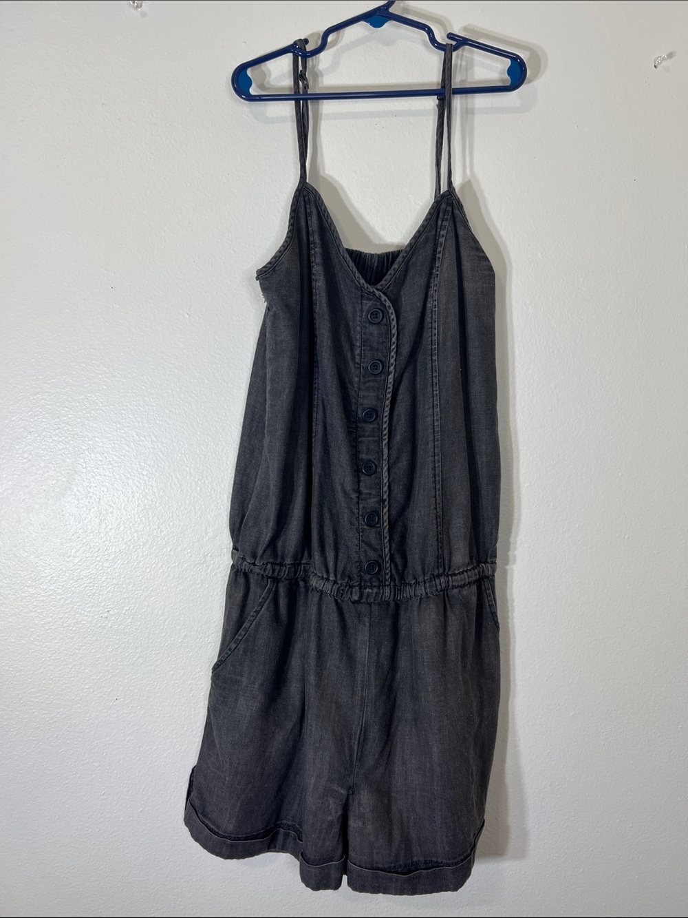 Flying Tomato Black Sleeveless Romper with Red Logo Detail